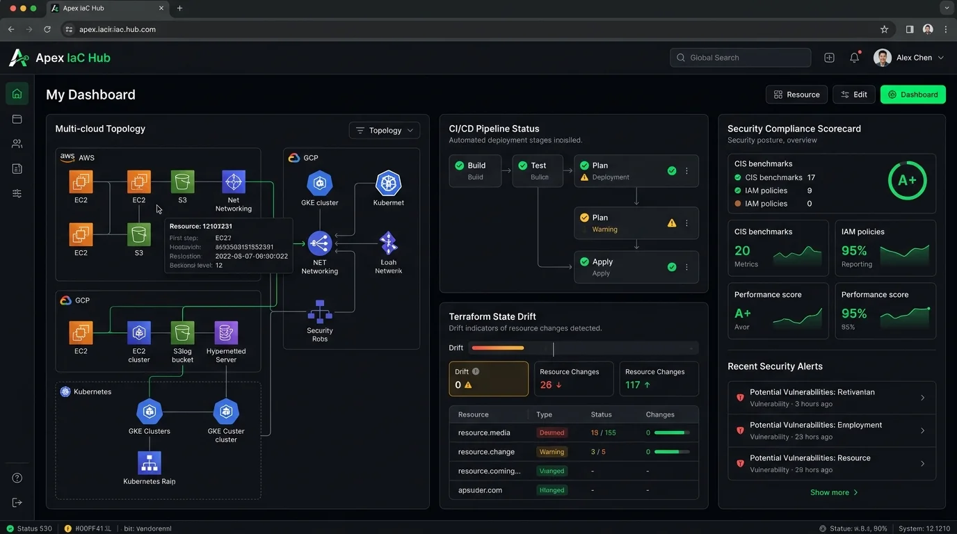 Apex Infrastructure as Code Hub Interface